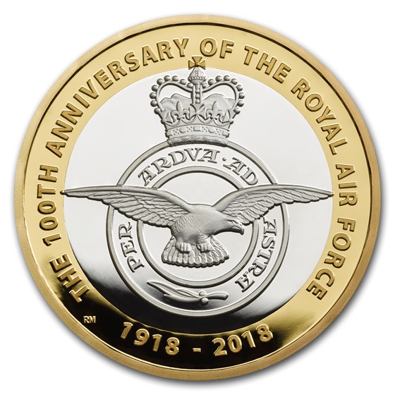 2018 Great Britain £2 Proof Silver Royal Air Force (Badge) 2018 Great Britain £2 Proof Silver Royal Air Force (Badge)